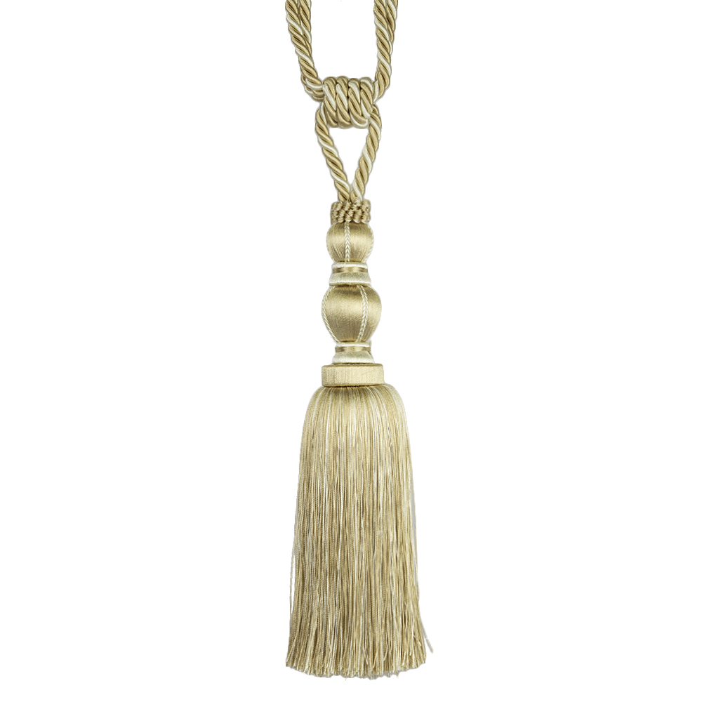 Кисть подхват для штор 519036FYTA - 6 GOLD+LIGHT IVORY светлое золото/меланж молочный (L69/30см)