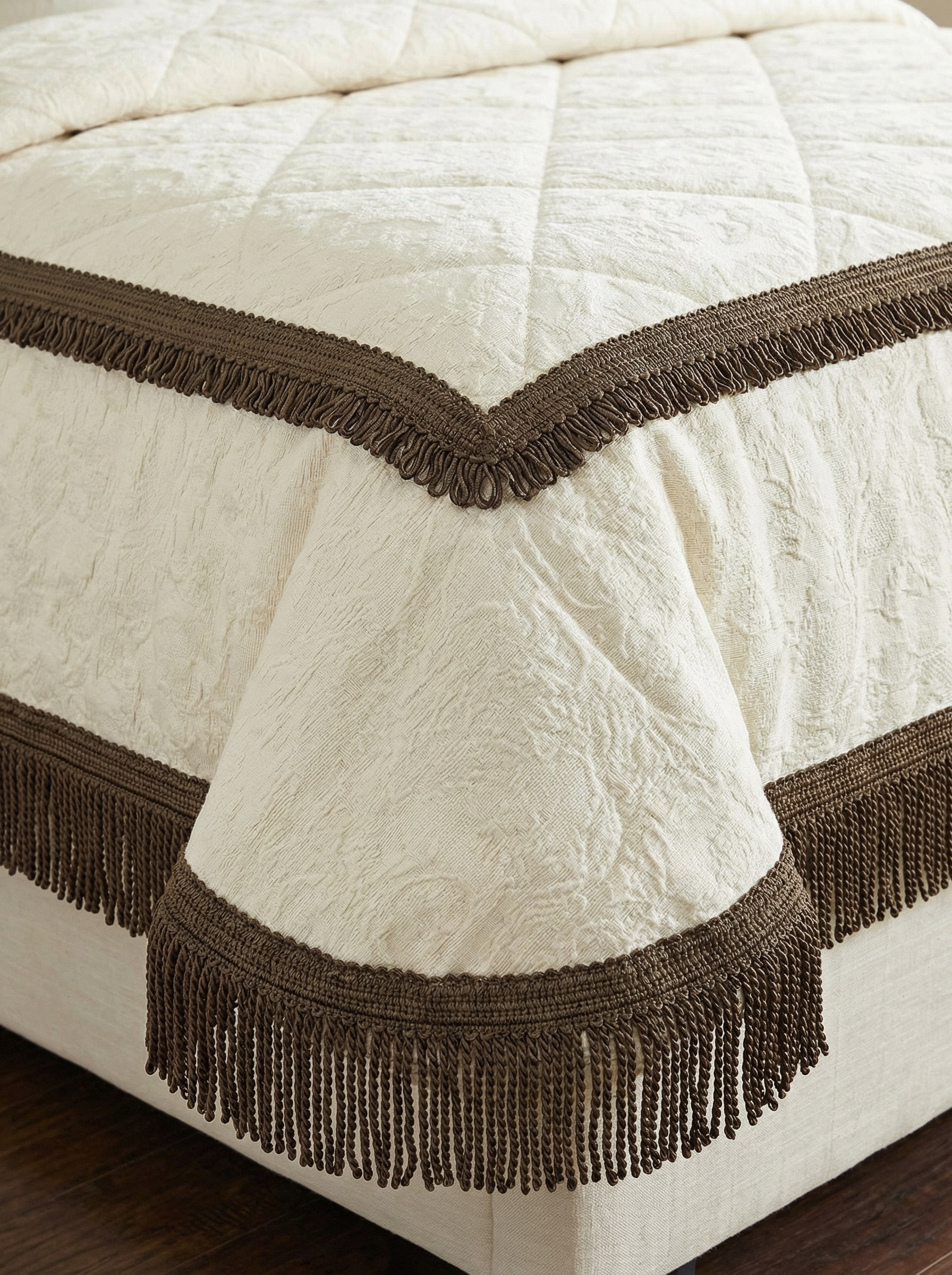 Кант с ресничками шторный "Букле" ER01-78-TAUPE MirTex серо-коричневый (3 см/12,5 м)