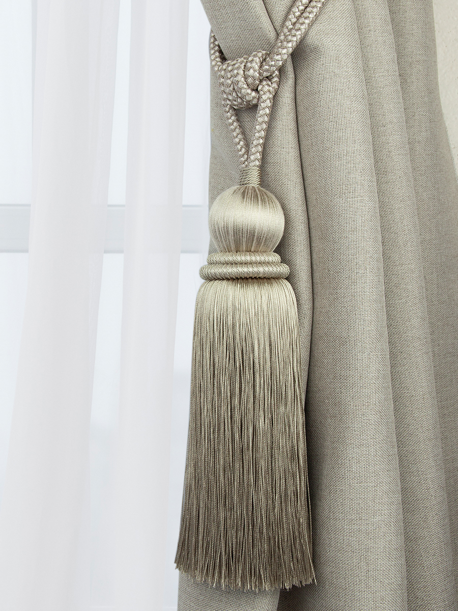 Кисть подхват для штор 1237F-5 Mirtex Premium серо-бежевый (LIGHT GREY)