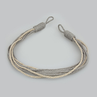 Подхват для штор "Каскад" K-16-2 Mirtex серый/бежевый (L73см/ ширина 2см)